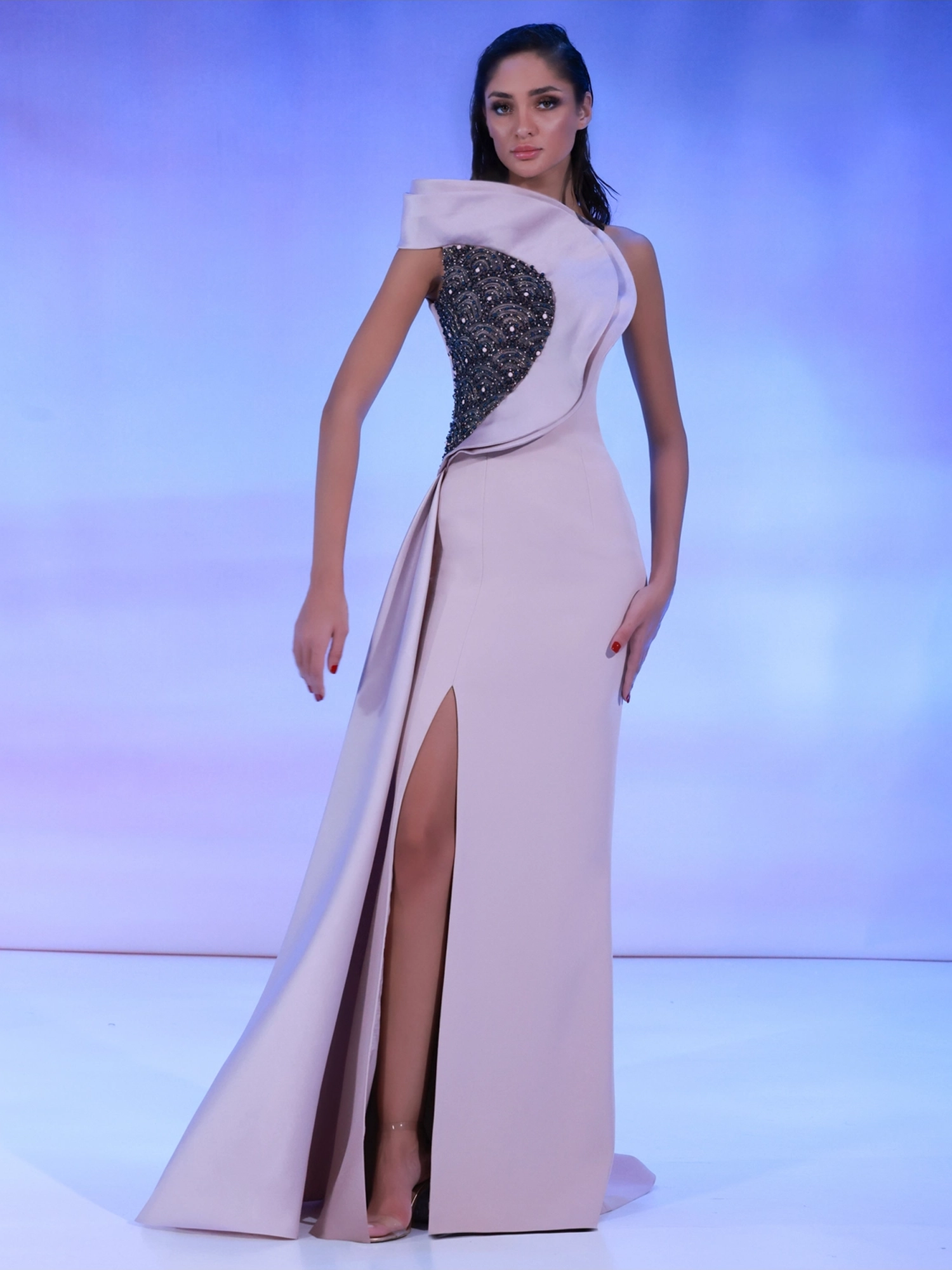 SS178 - Pink crepe dress Pink US 01